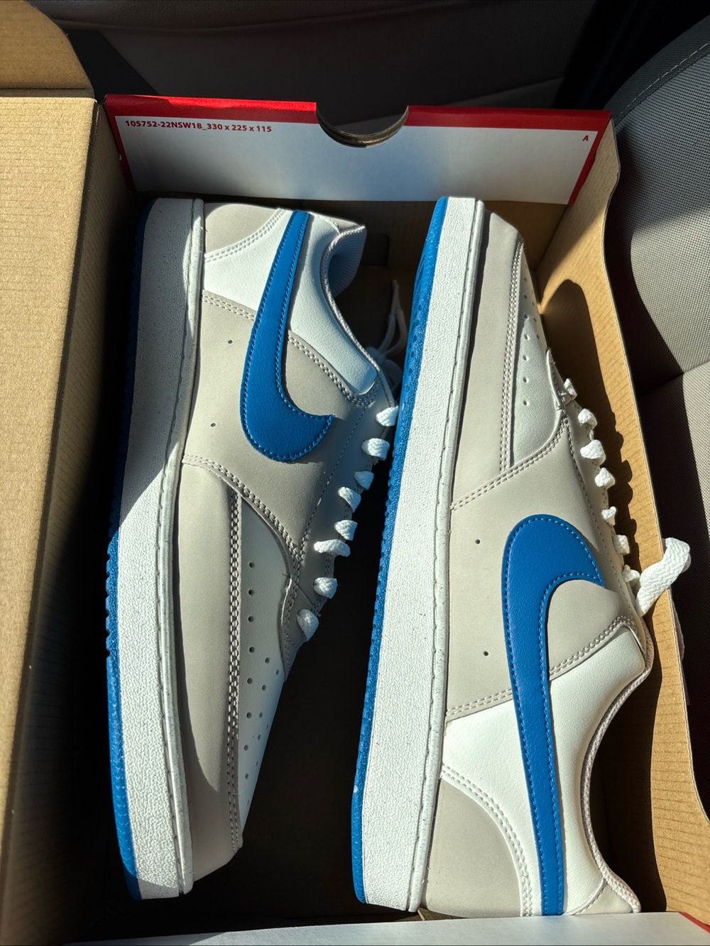 Nike Men's Low-Top Sneakers in White & Blue
